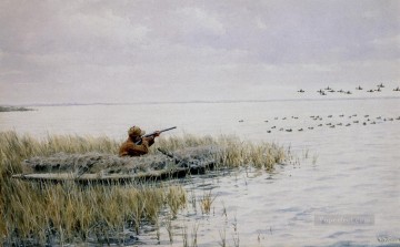 狩猟 Painting - アーサー・B・フロストxxアヒルが盲目の女性から銃撃される